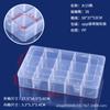 Caja de Almacenamiento Multirejilla Caja de Joyería Caja de Juguetes Aretes Joyero con Tapa Plástico Transparente Piezas Removibles Convenientes Caja de Tornillos