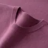 Suéter de cachemira para bebé Baicaicong para hombre, cuello redondo bajo, tejido de punto de cachemira casual de negocios para otoño e invierno