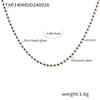 Novo Estilo Simples Rice Bead Pulseira de Vidro Colar Colar Nicho All-match Unisex Titanium Steel Jewelry terno