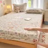 Manta de Cama de Leche de Invierno de Felpa Pieza Única Juego de Sábanas Infantiles con Más Terciopelo Manta de Cama Dormitorio Protector de Colchón Totalmente Envuelto de Felpa de Coral