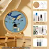 Kit de Material para Porta-Copos de Esmalte Cloisonné DIY Feito à Mão, Artesanato Tradicional Cloisonné, Deusa Flor de Rosa, Atividade de Dia das Mães