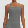 Novo top cropped esportivo justo transfronteiriço para mulheres com bojos, top nadador para yoga, regata fitness para Pilates