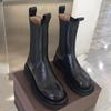 [Caña Alta] Botas Martin para Mujer Botines de Invierno Forrados de Lana Suela Gruesa Botas Ahumadas Caña Media Botines Chelsea Botines de Primavera y Otoño