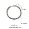 Pulsera de cadena cubana de estilo indiferente cruzado, acero de titanio, para mujer, hip hop, personalidad, pulsera versátil, estilo indiferente, accesorios de moda