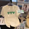 Venta de liquidación: Camiseta de Manga Corta sin Mangas para Niña Estilo Chanel, Algodón, Estilo Perezoso de Verano, Cuello Redondo Estampado, Camiseta Básica de Manga Media