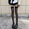 Estilo Pura Pasión Todo en Uno Medias Blancas de Encaje Portamedias Pareja Pasión Seda Negra Ins Medias Sexy Ultradelgadas Paquete de 3