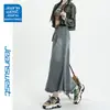 Falda Vaquera Vintage para Mujer Moda Otoño Versátil Nueva Cintura Alta que Cubre Falda de Corte A Cadera Cola de Pescado