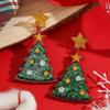 Europa e Estados Unidos transfronteiriços quentes Natal tridimensional multicamadas lantejoulas alce floco de neve luvas árvore de Natal brincos presente de Natal