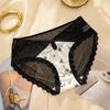 Ropa Interior Nueva de Encaje Estilo Nacional para Mujer, Sexy, Transpirable, Sin Costuras, Hueca, Pura Pasión, Anti-rizado, Bragas que cubren la cadera