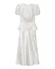 Vestido de Verano Francés Retro con Mangas Abullonadas, Cintura de Corbata y Corte Sirena Adelgazante, Transfronterizo 2026 Europeo y Americano