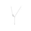 Colar de prata esterlina S925 feminino 2023 novo puxar nariz de porco corrente lateral longo nicho pequeno colar de livro vermelho