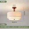Lâmpada de comércio exterior E27 vento Nanyang estudo quarto sala de jantar lustre estilo Wabi-sabi retrô mesa de jantar tecido japonês estilo antigo meio