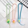Nuevo cordón para teléfono móvil con diseño de parque de animales de dibujos animados, cuerda antipérdida, colgante de silicona en forma de U para muñeca, llavero, pulsera corta, cadena