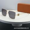 Gafas de Sol de Metal Cuadradas Grandes de Alta Calidad para Mujer 2024 Tendencia de Moda Europea y Americana Transfronteriza Gafas de Sol con Protección Solar para Hombre