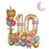 Set de columna de globos con números temática de circo, decoración de escena para fiesta de cumpleaños infantil y accesorios para fotos