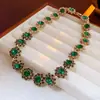 Collar Redondo de Diamante con Cabeza de Tigre Lujo Ligero Nicho Elegante Cadena para Clavícula Traje de Joyería Vintage Antiguo
