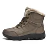 Zapatos de Hombre Invierno Estilo Británico, Zapatos de Senderismo de Caña Media para Exteriores, Botas de Nieve Cálidas de Terciopelo con Suela Gruesa, Zapatos Deportivos, Zapatos de Hombre