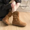 Botines Retro Melard Estilo Otoño 2026 para Mujer con Tacón Oculto, Estilo Vaquero Fruncido, Botines Cortos de Moda