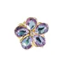 Pinza Pequeña de Garra Dulce Floral Estilo Coreano para Mujer, Exquisita Horquilla Pequeña de Cristal para Flequillo Lateral y Fijar Cabello Suelto, Pinza Superior