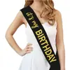 Suministro Directo Transfronterizo de Correas de Hombro Personalizadas, Cintas para Decoración de Fiestas de Cumpleaños Estampadas en Caliente, Correas de Hombro Personalizadas desde la Fábrica de Origen