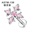 Piercing labial F136 em titânio com zircônia 5A, piercing de cartilagem auricular em liga de titânio G23, piercing corporal multi-tamanho, joias transfronteiriças em alta
