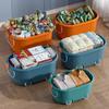 Caja de almacenamiento de juguetes para el hogar, bloques de construcción para niños, caja de almacenamiento de juguetes, ropa de bebé, caja de almacenamiento de refrigerios, caja de almacenamiento de plástico