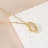 Colgante de collar Luochen Best-Seller Transfronterizo con Zirconia en forma de Corazón y Ala, Lujo Ligero, Cadena Clavicular Exquisita Creativa de Gama Alta