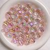 Cuentas de 16 mm coloridas uv disco multi-corte uva agujero pasante accesorios hechos a mano diy disco color transparente cuentas agujero pasante