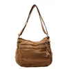 Bolsa Tote Versátil de Cor Sólida de Grande Capacidade para Mulheres Nova Moda Bolsa de Ombro Bolsa para o Dia a Dia Leve Bolsa Transversal Fornecimento Direto Transfronteiriço