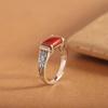 Carácter plata taipin Plata Tailandesa joyería antigua plata s925 joyería para mujer anillo de ágata roja del sur anillo de montura anillo
