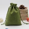 Directo de fábrica color original bolsa de lino con cordón bolsa con cordón bolsa para empaquetar granos de café bolsa tipo sobre transpirable etiqueta diy