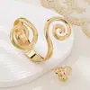 Moda europea y americana personalidad moda espiral Xiangyun pulsera anillo conjunto adecuado para ropa de fiesta de mujer