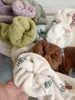 Aimobeibei 2025 Invierno Niños Cálido Grueso Felpa Color Sólido Ropa de Casa Niños y Niñas Polar de Coral Dibujos Animados Bata de Baño