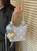 Bolsa de mano, bolso de hombro, bolsa tote, bolsa de trabajo, bolsa tipo cubo versátil, nuevo diseño de lunares de nicho estilo coreano, Primavera/Verano 2026