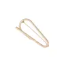 Diseño de Broche Simple de Clip de Papel Geométrico Sentido de Diseño Pin Fijo para Ropa Personalidad Moda Lujo Ligero Adorno de Pecho Accesorios