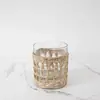 Comércio Exterior Transfronteiriço Atacado Pote de Vidro Transparente para Velas de Palha Copo de Aromaterapia Recipiente de Vidro Estilo Ins Enfeites Decorativos