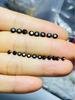 Turmalina preta natural turmalina preta redonda 3MM 4MM diamante corte jóias com pedra