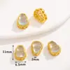 Novo Estilo Chinês Banhado a Cobre Ouro Real Contas de Gota de Óleo Espaçador Pingente Geométrico Dourado Antigo Pulseira Charme Acessórios de Joias DIY