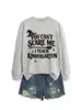 Você não pode me assustar Amazon eBay site independente moletom feminino da moda e único para outono e inverno para comércio exterior