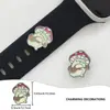 Novo Anel Decorativo para Pulseira de Apple Watch Tachas Decorativas de Cogumelo Acessórios Decorativos de Pulseira de Silicone Samsung Huawei