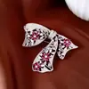 Broche de Mariposa de Circonita Microincrustada de Alta Gama Diseño Exquisito Moda Lujo Ligero Temperamento Accesorios de Pin para Abrigo Chaqueta