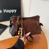 Bolsa de Axila com Zíper Transfronteiriça Bolsa Quadrada Pequena para o Dia a Dia Nova Moda 2025 Versátil Casual Bolsa de Ombro Bolsa Transversal da Moda