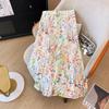 Estilo Delicado Estilo Coreano Saia Floral Feminina Verão Renda Vazada Saia Longa Cintura Alta Saia Afinando Saia Cauda de Peixe