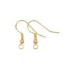 Ganchos para orejas de acero inoxidable color dorado 18K chapado al vacío que conserva el color accesorios para joyería componentes para joyería DIY en stock para venta al por mayor