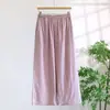 Colete de Gaze de Algodão Puro Sem Mangas para Mulheres, Shorts Novos de Gaze de Algodão Dupla Camada Soltos, Estilo Doce e Fino Que Pode Ser Usado por Fora