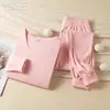 Nova roupa íntima térmica de veludo sem costura feminina para outono e inverno roupas de outono calças compridas roupa de baixo conjunto quente