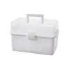 Caja de medicamentos para el hogar de gran capacidad, caja de medicamentos multicapa con asa, almacenamiento de medicamentos portátil, caja de medicamentos de plástico