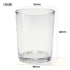 Copo de Vidro Transparente para Vela de Aromaterapia, Copo Vazio, Suporte de Vela Redondo Simples Espessado, Ornamento de Copo de Vela para Óleo Essencial de Aromaterapia Caseiro