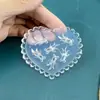 Molde de Arte para Uñas de Dibujos Animados al por Mayor Silicona de Alta Transparencia No se Pone Blanco Molde para Uñas de Epoxi Flor de Tulipán Lazo