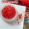 Festivo Año Nuevo Rojo Microcuentas de Diamante Material para Arte de Uñas Cristal Cuadrado Tridimensional Palo Decoración de Armadura para Uñas